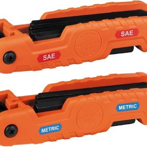 Klein Tools 70552 Folding Hex Key Set 21-Key SAE Metric 2-Pack