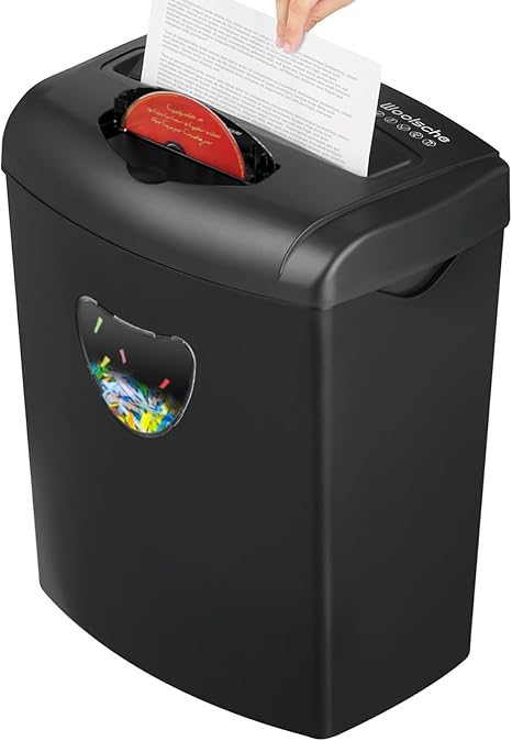 12-Sheet Cross-Cut Paper Shredder with 5.55 Gallon Bin