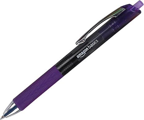 Amazon Basics Retractable Gel Pens, 0.7mm Fine Point, 12-Pack - Image 2