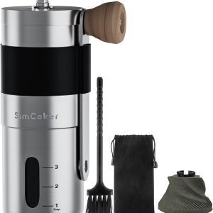 Manual Coffee Grinder with Ceramic Burr, 20g, Stainless Steel