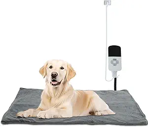 Pet Heating Pad 18x28in, Adjustable Temperature with Timer