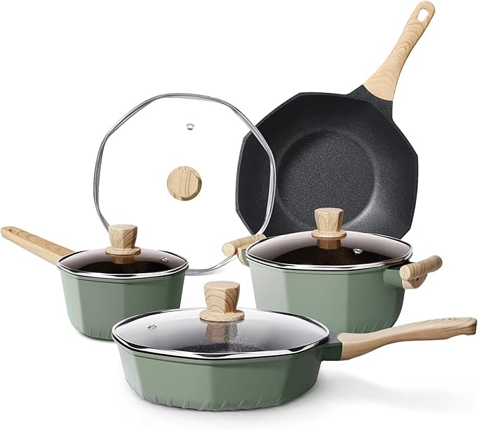 RealCool 8-Piece Nonstick Induction Pots and Pans Set