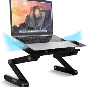 WorkEZ Adjustable Laptop Stand, Foldable Ergonomic Desk Riser