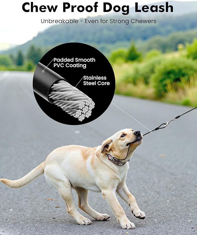 Pecute 26ft Retractable Dog Leash with Chew-Proof Extender - Image 3