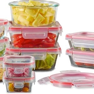 Pyrex Freshlock 10-Pack Airtight Glass Food Storage Container Set