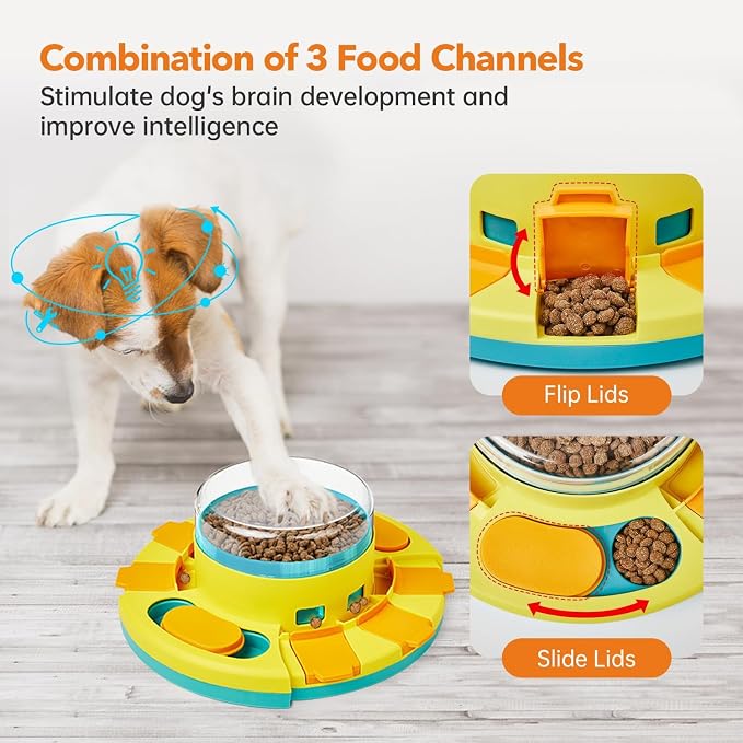 Potaroma 2-Level Dog Puzzle Toy Slow Feeder Treat Dispenser - Image 3