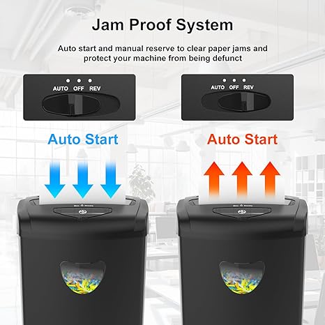12-Sheet Cross-Cut Paper Shredder with 5.55 Gallon Bin - Image 3