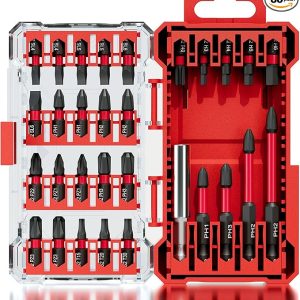 30Pcs S2 Steel Impact Screwdriver Bit Set Magnetic Drill Bits