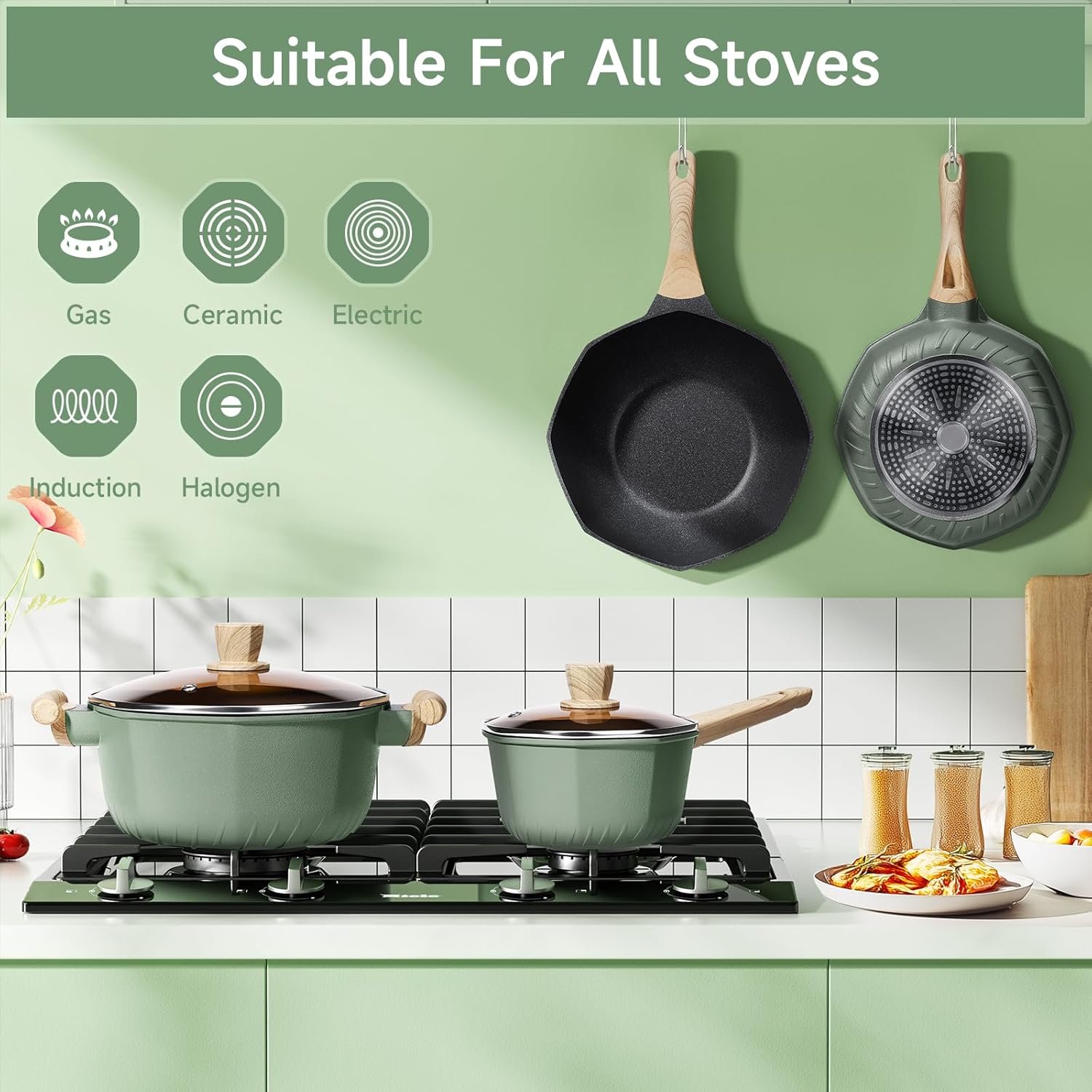 RealCool 8-Piece Nonstick Induction Pots and Pans Set - Image 5