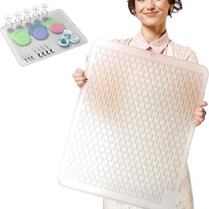 MonsterMat XL Silicone Dish Drying Mat 30 x 24 Inch Translucent