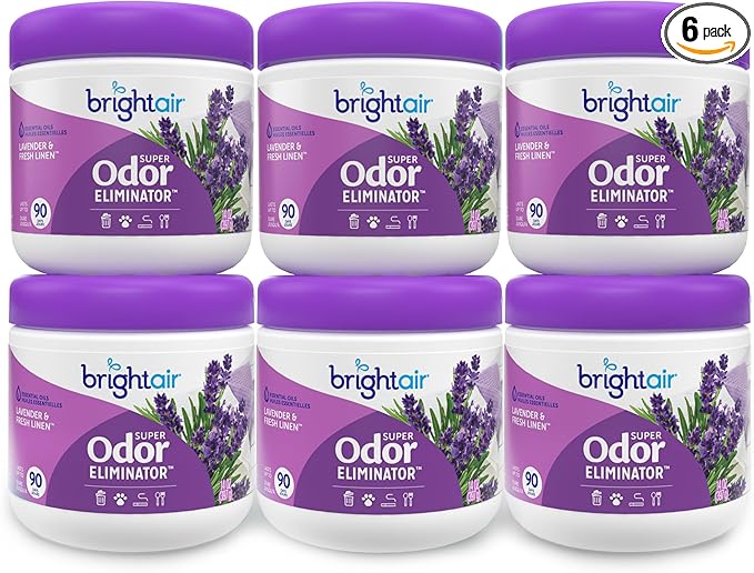 Bright Air Super Odor Eliminator 14 oz, Lavender, 6-Pack