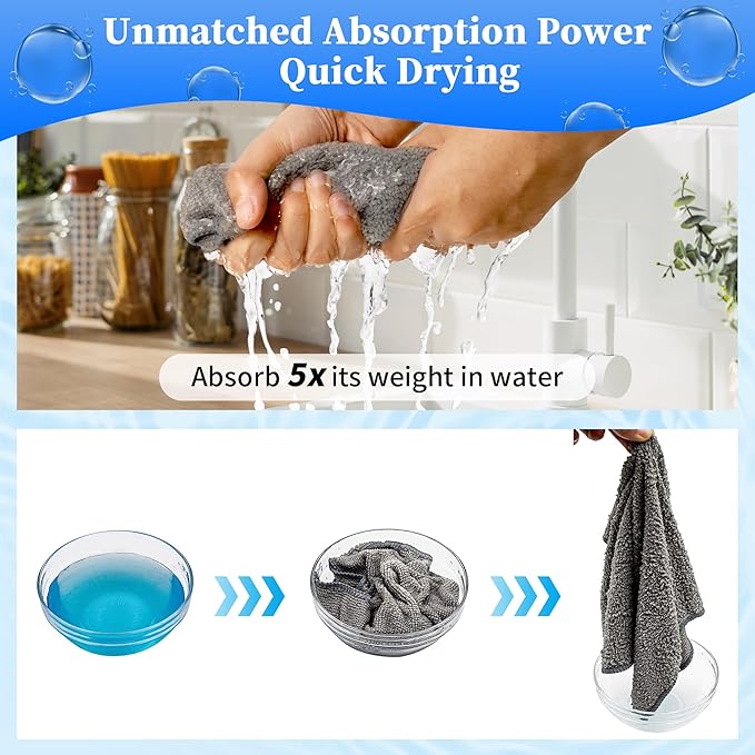 FIXSMITH Microfiber Cleaning Cloths 24 Pack 12 x 16 in Lint-Free - Image 4