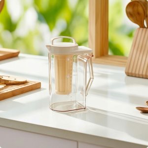 1.6L Cold Brew Pitcher with Reusable Filter, Leakproof